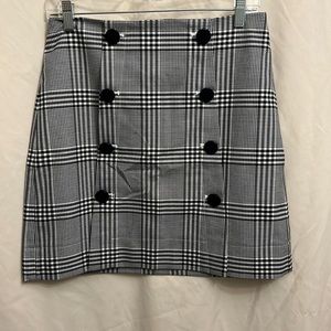 Loft navy and white skirt
